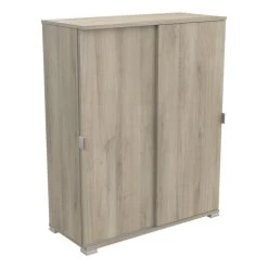 BUT Rangement 2 Portes Coulissantes PERFECT Imitation Chêne Kronberg