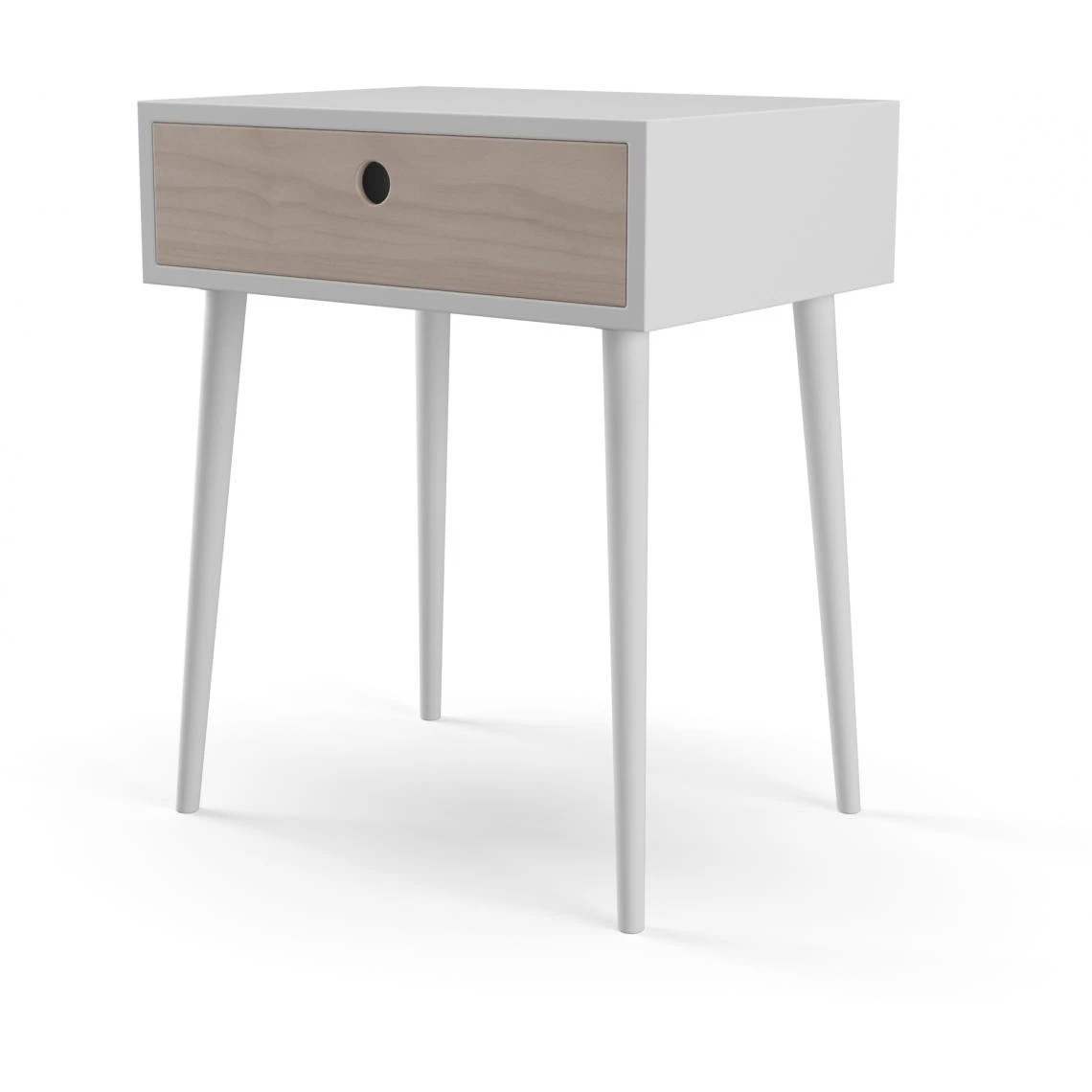 HOUSE NORDIC Table De Chevet Scandinave Blanche PARMA – Image 5