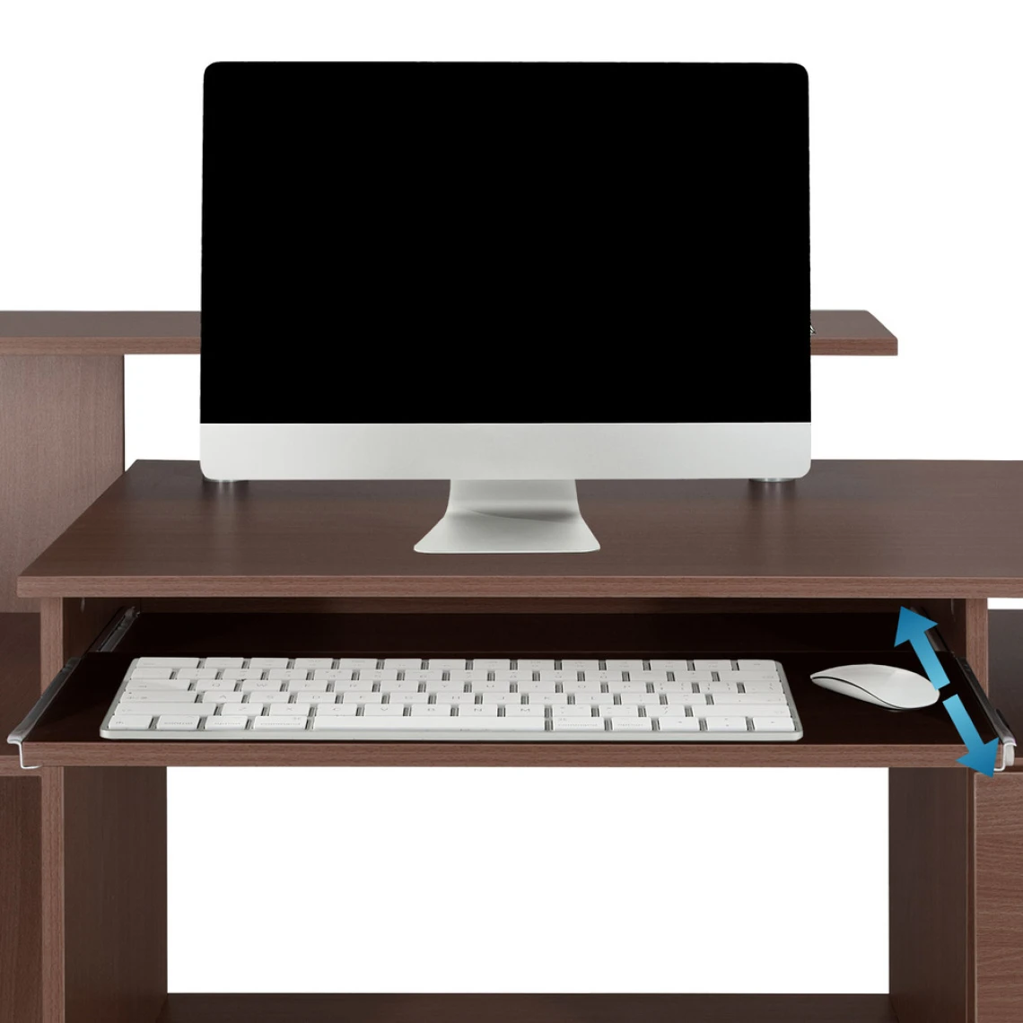 Hjh OFFICE Table D'ordinateur / Bureau WORKSPACE H IV 137 X 60 Cm Avec Caisson No... – Image 3