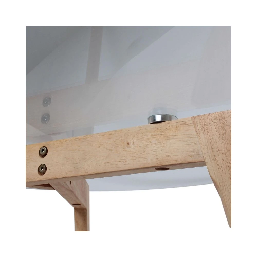 The Home Deco Factory Table Basse Ronde Plateau En Verre 80 Cm. – Image 3