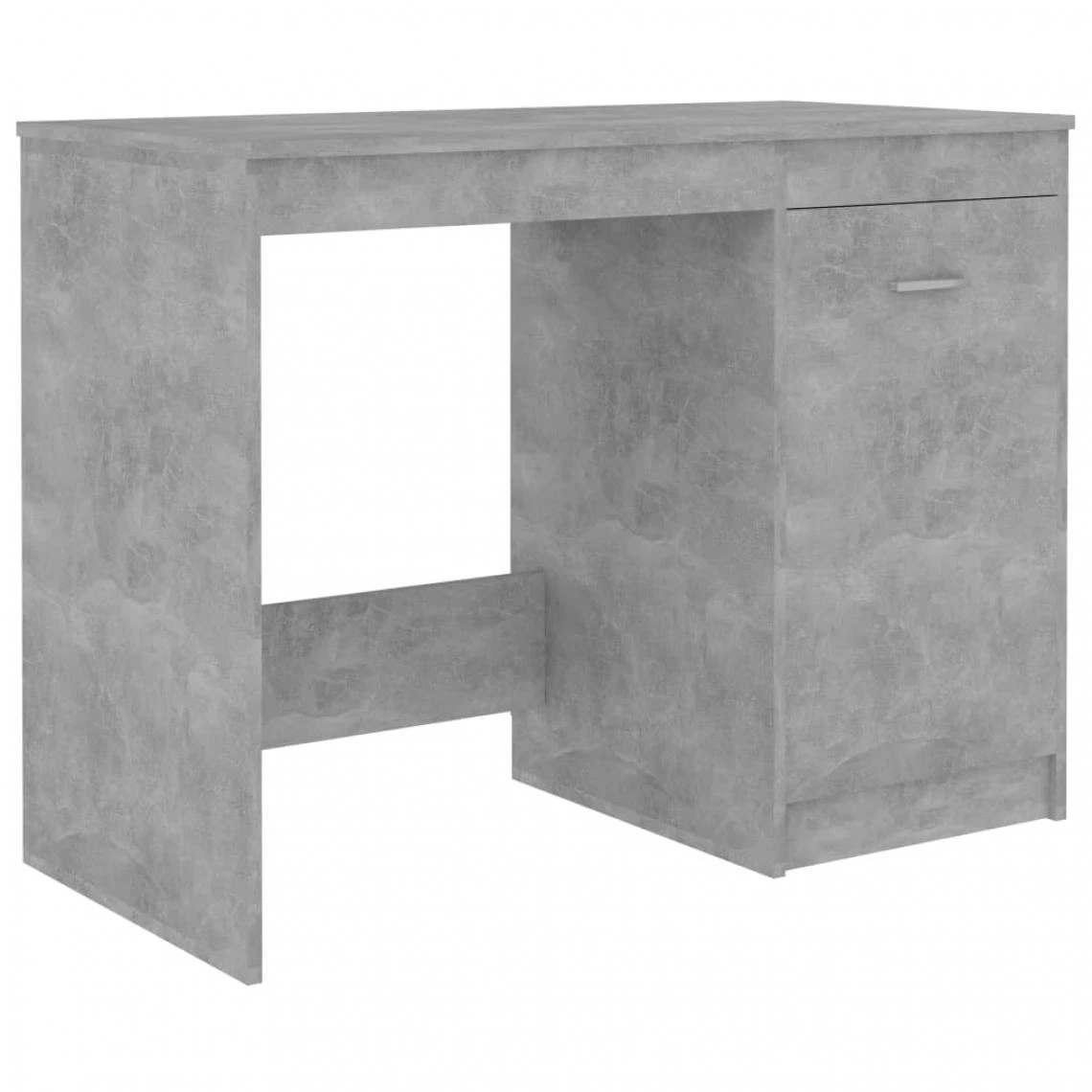 VidaXL Bureau Gris Béton 100x50x76 Cm Aggloméré – Image 2