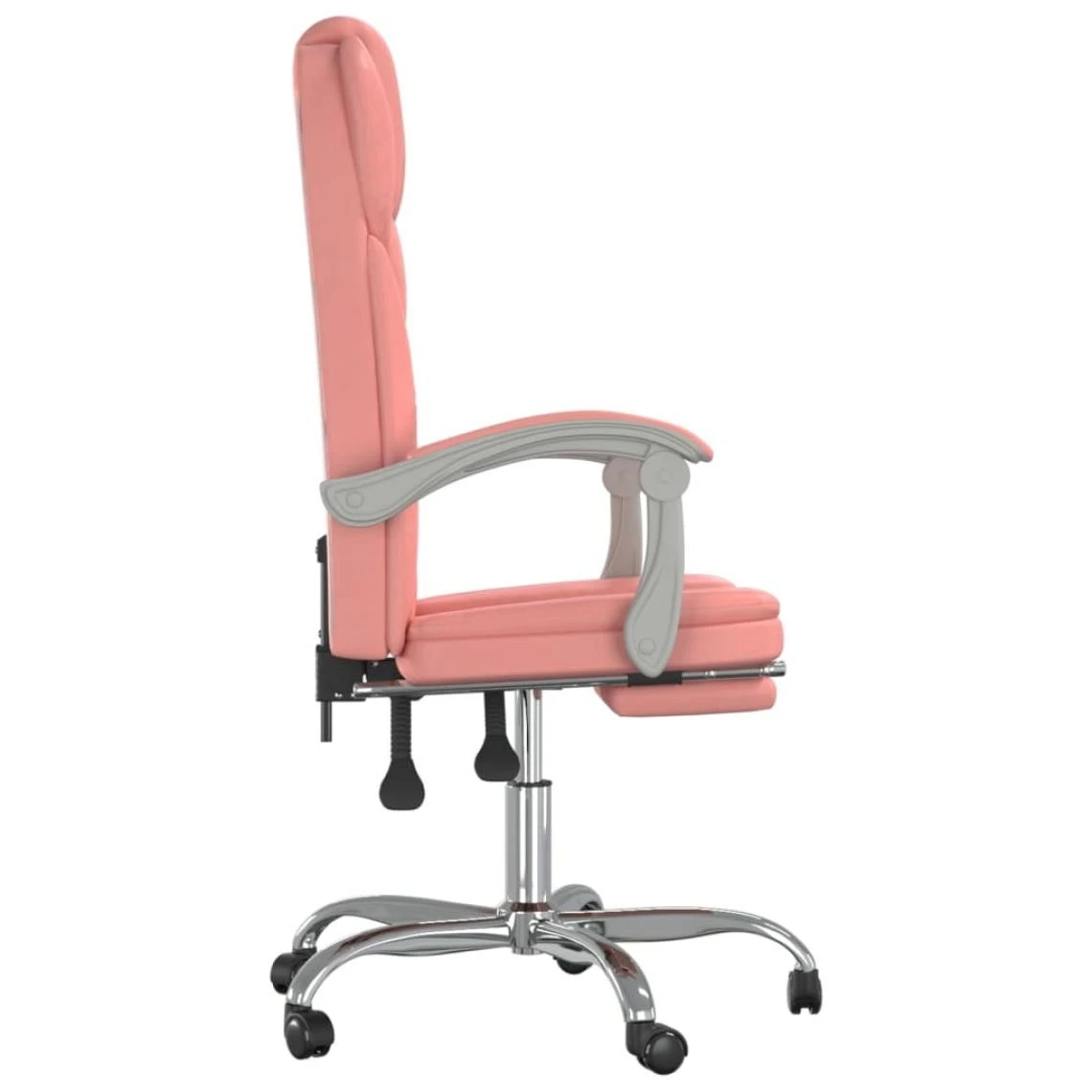 VidaXL Fauteuil Inclinable De Bureau Rose Similicuir – Image 3