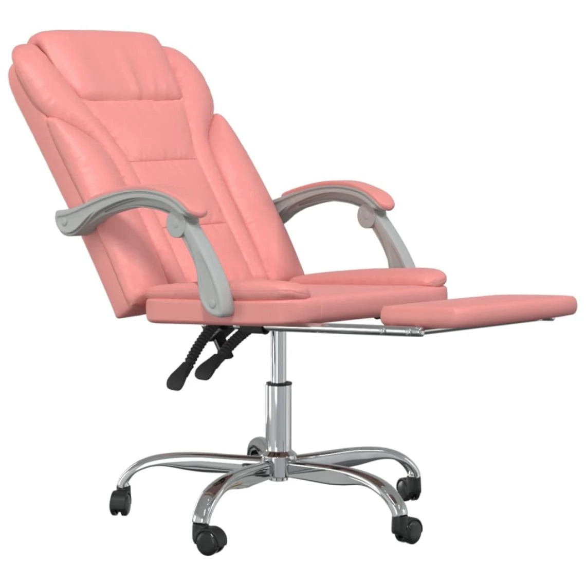 VidaXL Fauteuil Inclinable De Bureau Rose Similicuir – Image 5