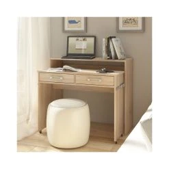 Selsey Bureau Coiffeuse / Bureau Extensible - COCO - 100 Cm - Effet Chêne - ...